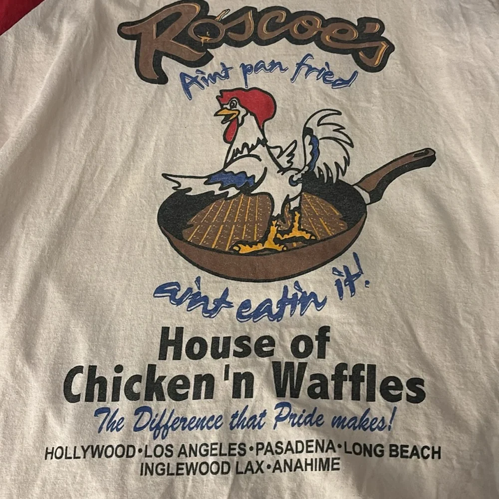 RARE Roscoe’s House Of Chicken ‘n Waffles “ANAHIME” Baseball Shirt - XL 🍗🧇 - Picture 5 of 8